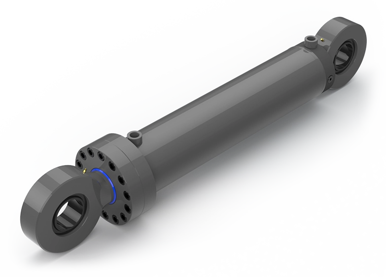 Dubbelverkande hydraulcylinder från Melin & Carlsson med gaffel